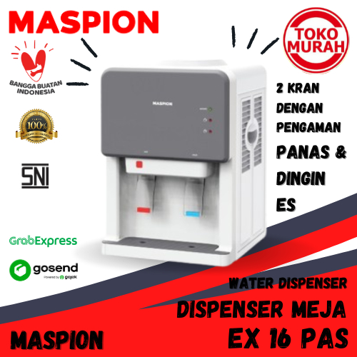 Water Dispenser /Dispenser Air Galon MASPION MD 16 PAS Panas & DIngin Es 2 Kran