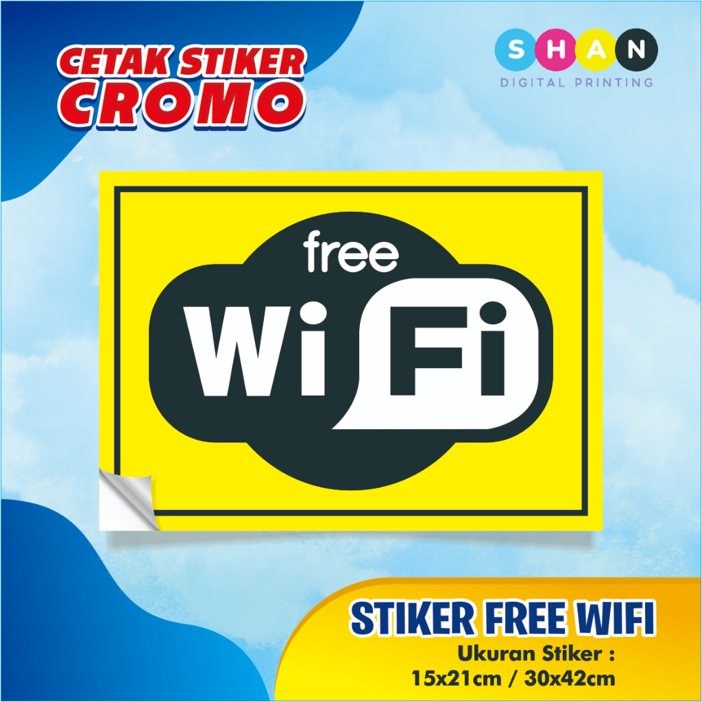 

STIKER FREE WIFI_STIKER UKURAN A3+_STIKER CROMO_STIKER VINIL A3+
