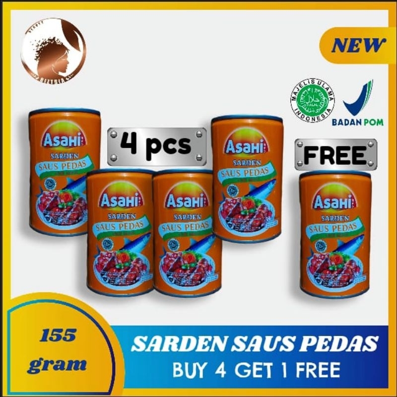 

AsaHi Sarden Saus Pedas 155 gr - BUY 4 Get 1 Sarden Saus Pedas 155 gr