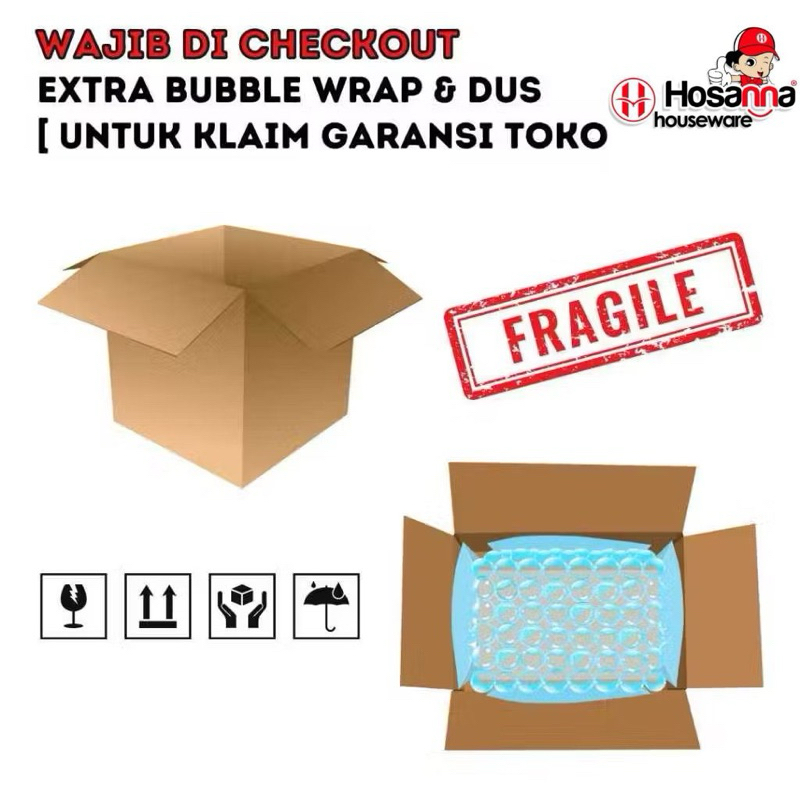 

Extra packing Kardus dan / Bubble Wrap