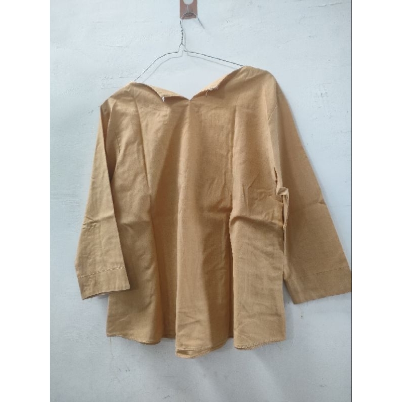 Blouse wanita kuning katun (preloved)