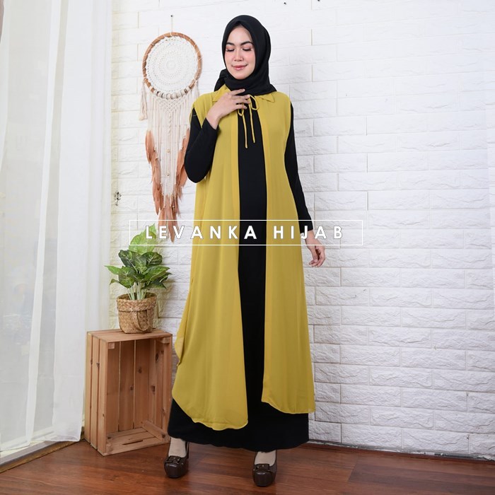 Long Vest Outer ceruti / Kardigan tanpa lengan Cardigan cerutty muat sampai XXL