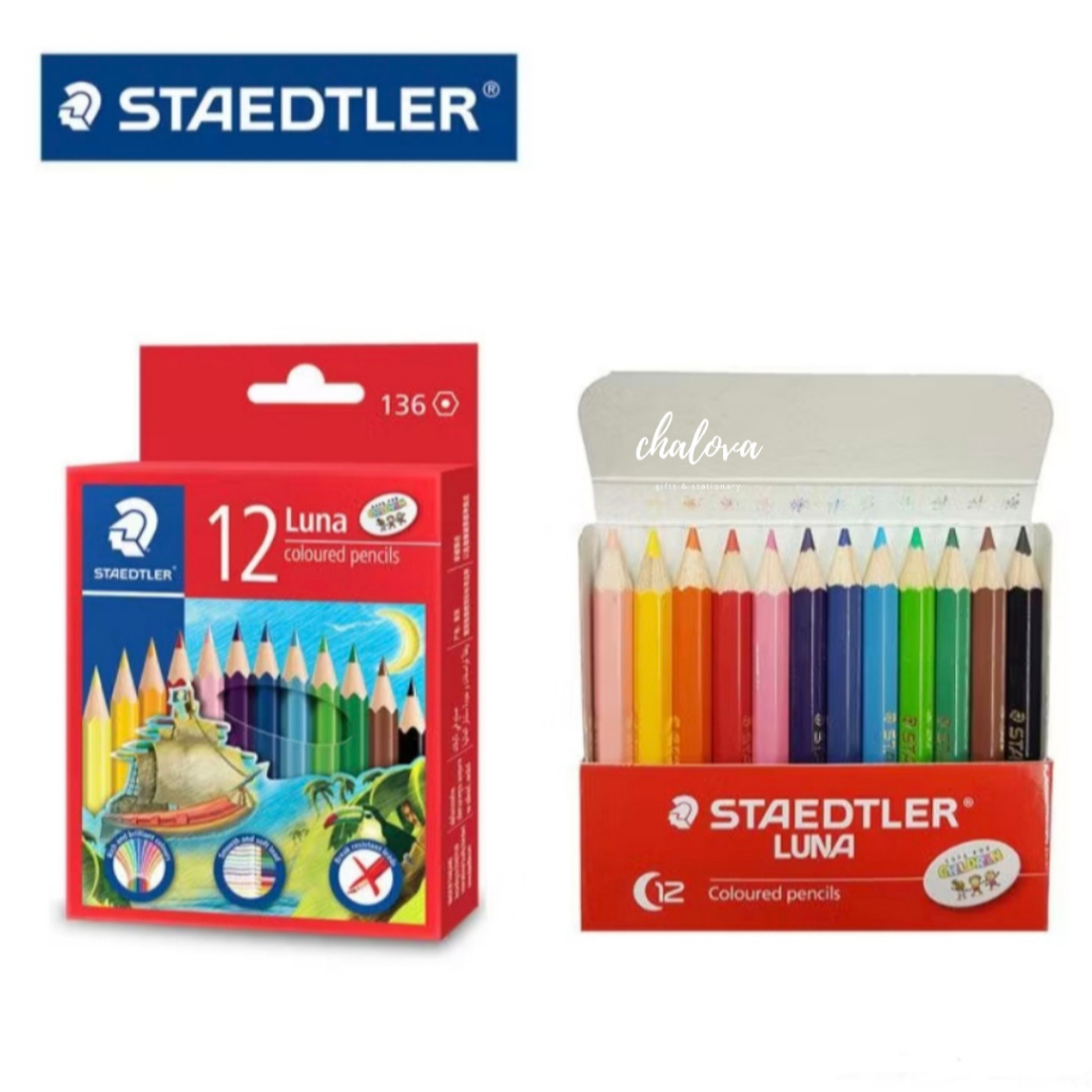 

[PCS] PENSIL WARNA LUNA STAEDTLER PENDEK 12 WARNA COLOURED / PENSIL WARNA PENDEK