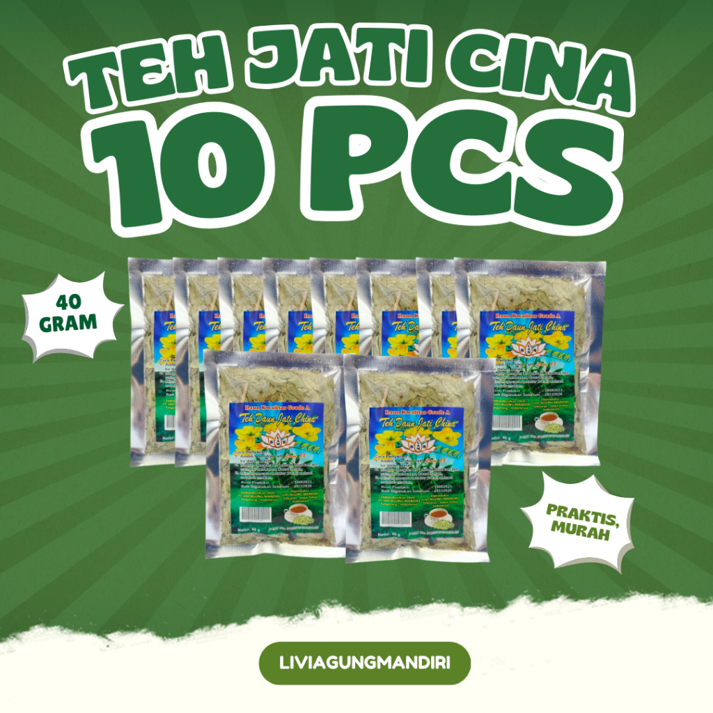 

PAKET BUNDLING 10PCS - TEH JATI CHINA KEMASAN 40 GRAM