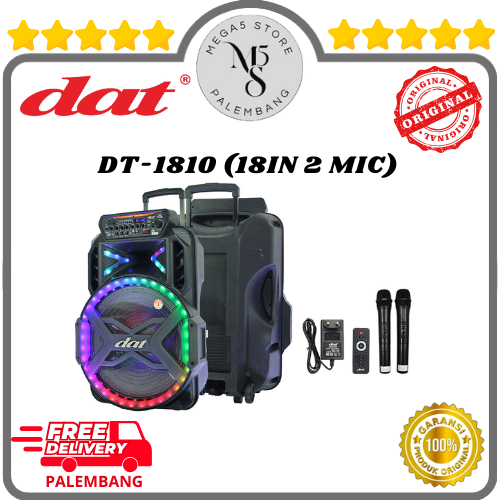Speaker DAT Portable 18INCH 2 MIC - DT1810