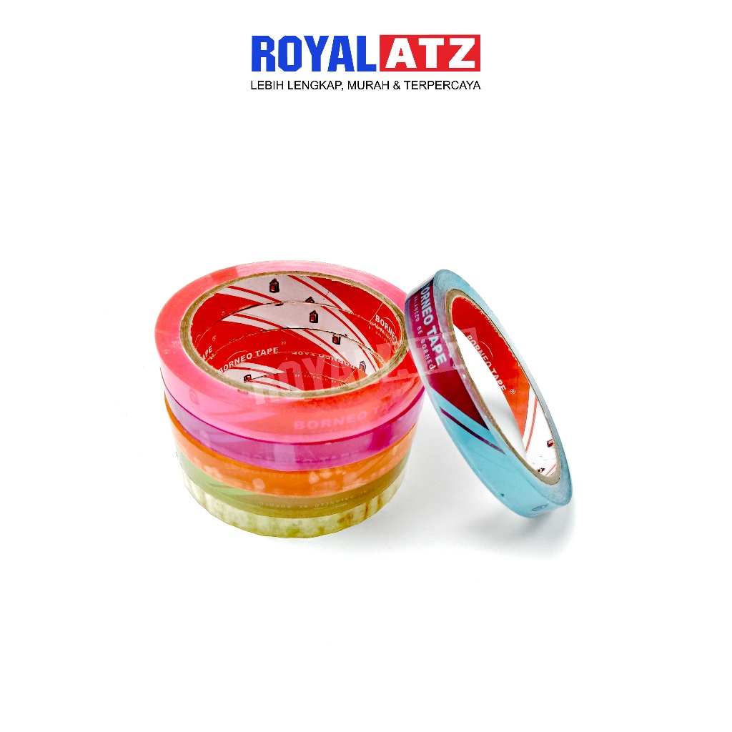 

Cello Tape / Isolasi Warna Borneo Ukuran 12mm x 50 Meter Borneo Colored Tape