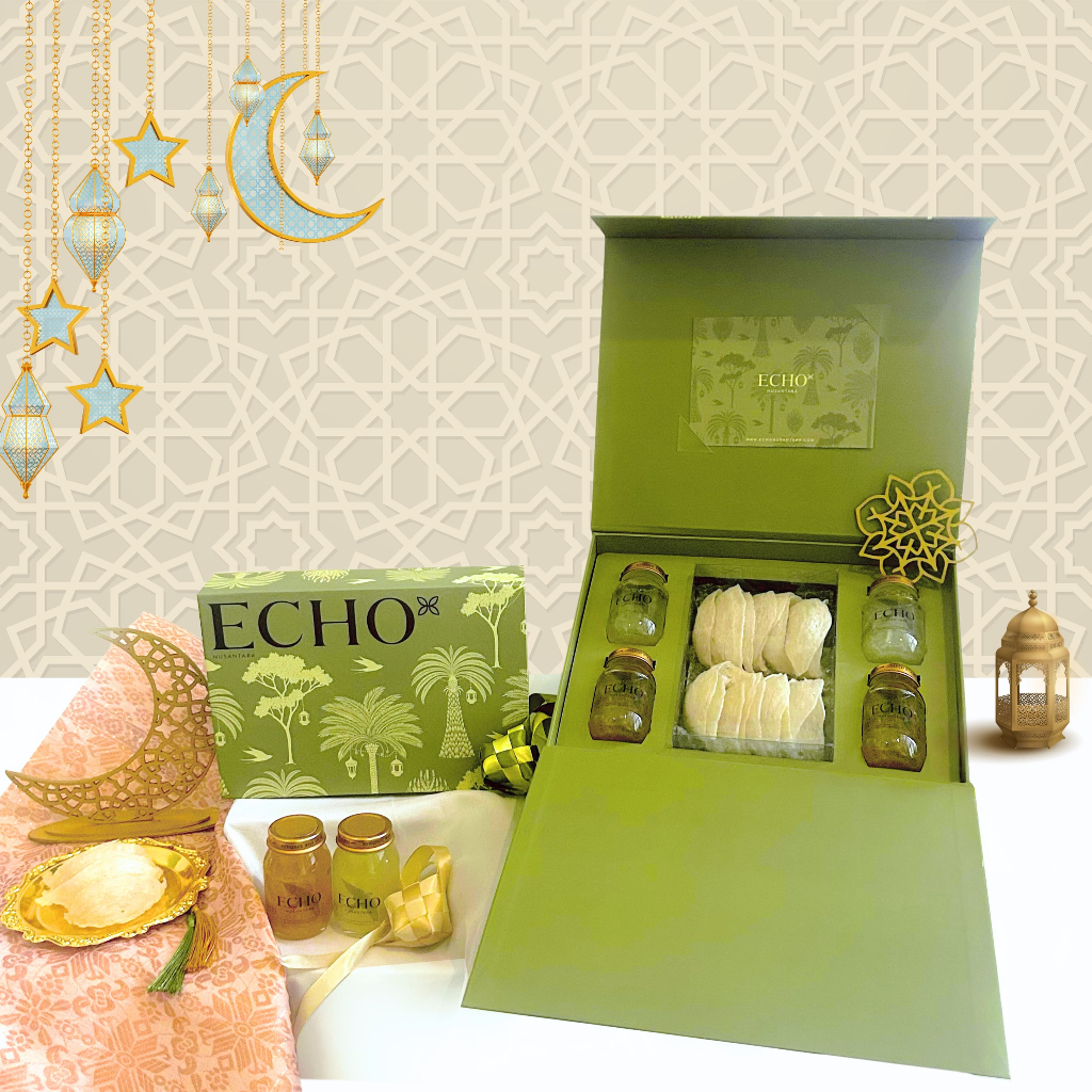 

Jinaan Lebaran Hampers Echo Nusantara: 4 bottles + 100gr Dry Birdnest