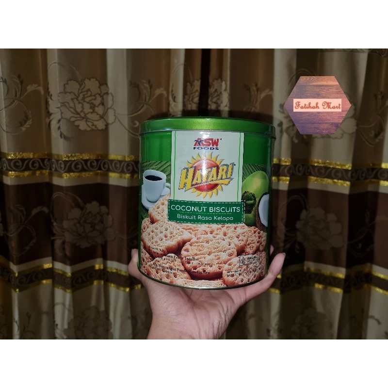 

Hatari Coconut Biskuit Kaleng 325Gr Camilan Lebaran