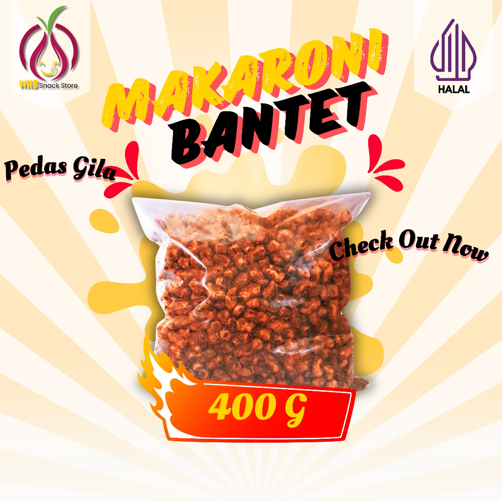 

Makaroni Bantet Pedas 400 gram WHB Snack Store