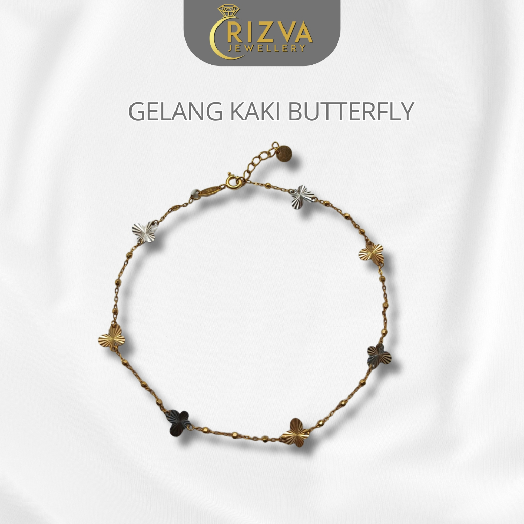 Gelang kaki Emas Kadar 8K Gold RIzva Jewellery