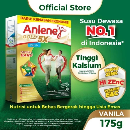 

Anlene Gold 5X Susu Bubuk Dewasa 170g