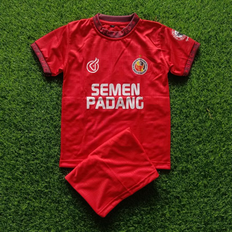STELAN JERSEY BOLA ANAK ANAK SEMEN PADANG 2025 GRADE ORI Jersey Bola Kids