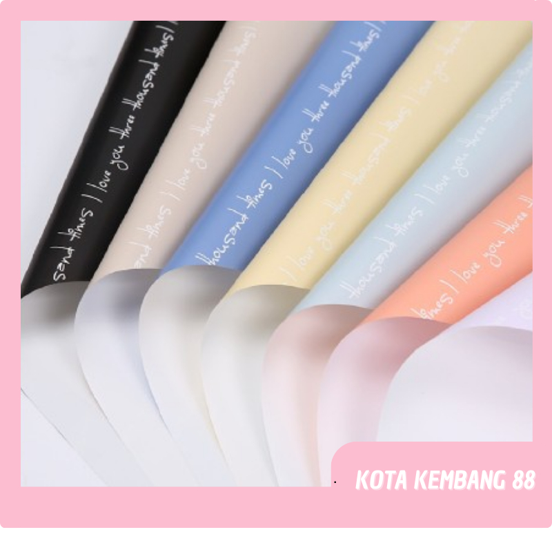 

Kertas Buket Bunga Matte Solid BiColor Cellophane Flower Wrapping Paper Valantine Dua Warna Bi Color KB055