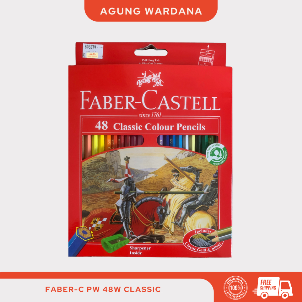 

FABER-CASTELL PENSIL WARNA 48/36/24/12 WARNA CLASSIC