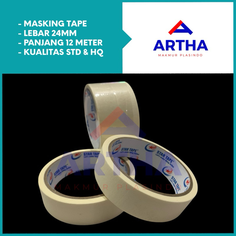

MASKING TAPE 24 MM X 12 METER FULL