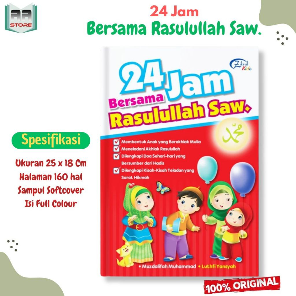 Buku Anak Islami - 24 Jam Bersama Rasulullah SAW