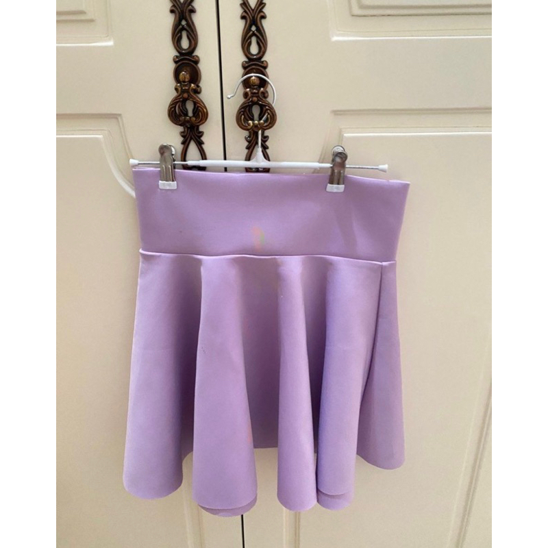 Rok Wanita Kain Lilac Ungu