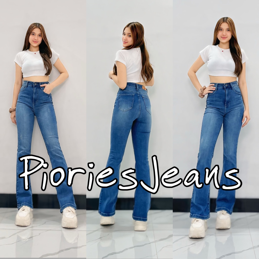 PIORIES - CELANA PANJANG JEANS CUTBRAY WANITA BASIC HIGHWAIST CELANA CUTBRAY JEANS KZ 001