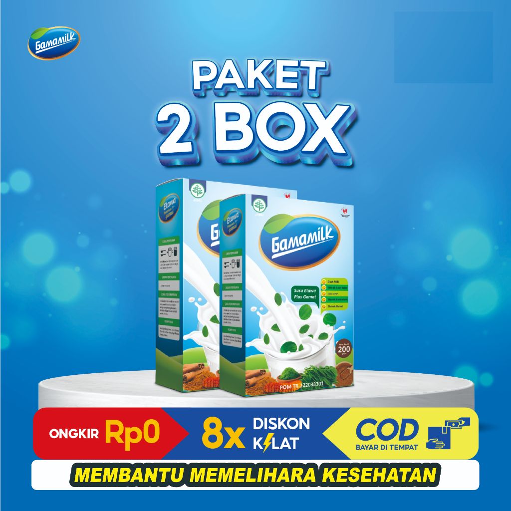 

GAMAMILK 2 BOX - SUSU ETAWA Dengan Ekstrak Gamat dan Ekstrak Daun Kelor