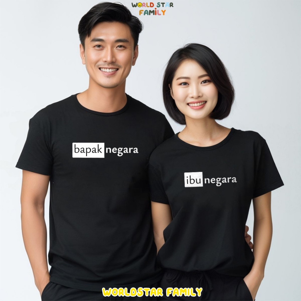 WSF Kaos Ibu Negara Bapak Negara Kaos Viral Kaos Couple Keluarga Baju Keluarga Lucu Kaos Pasangan Ka