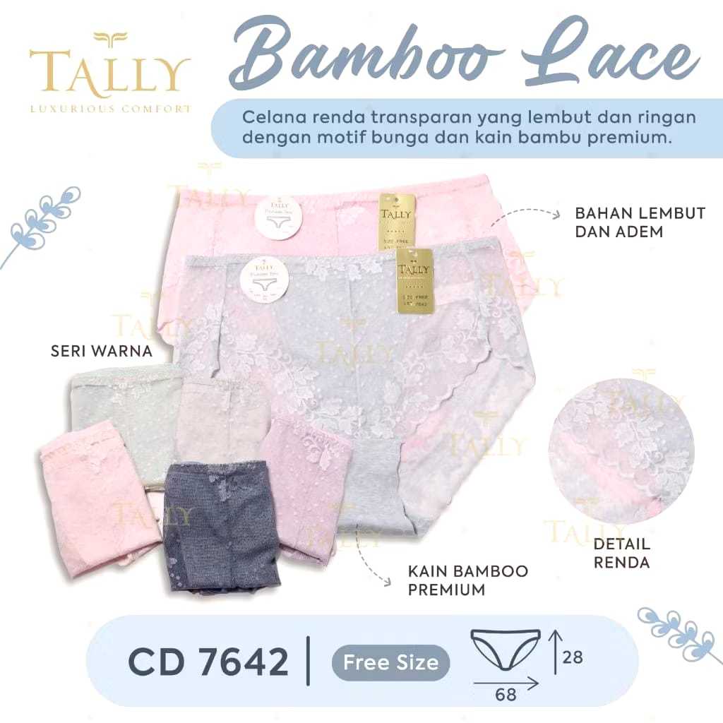 TALLY- Celana Dalam Wanita Renda 7642 - Free Size