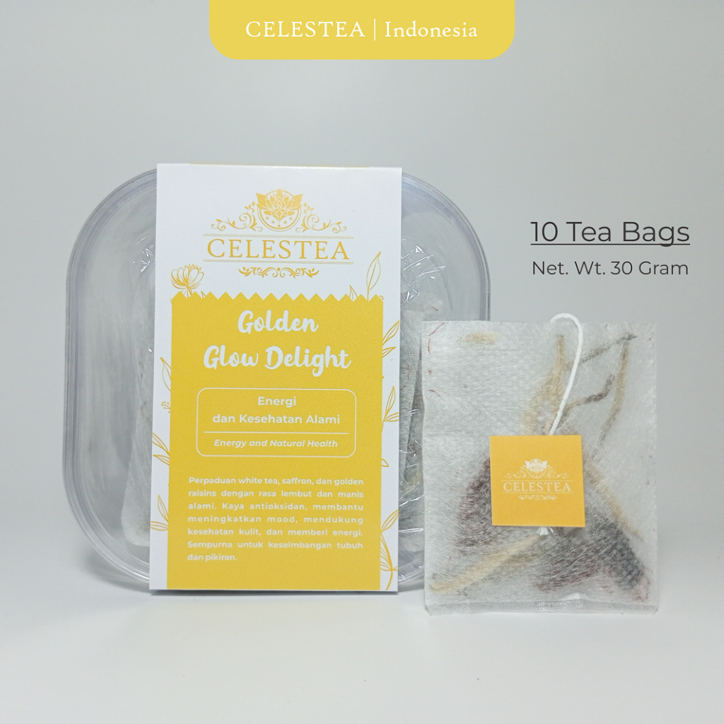 

Celestea Golden Glow Delight 10 Tea Bags 30 Gram