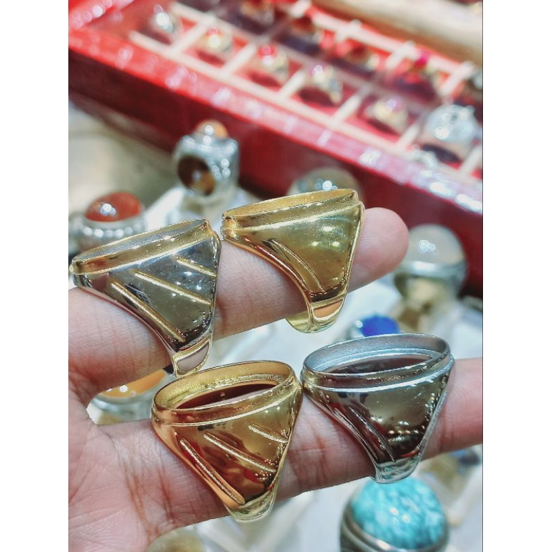 Emban cincin ring titanium super tanam 13x22