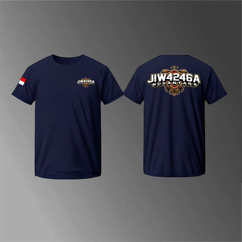 BAJU KAOS LENGAN PENDEK JIWARAGA NUSANTARA WARNA NAVI
