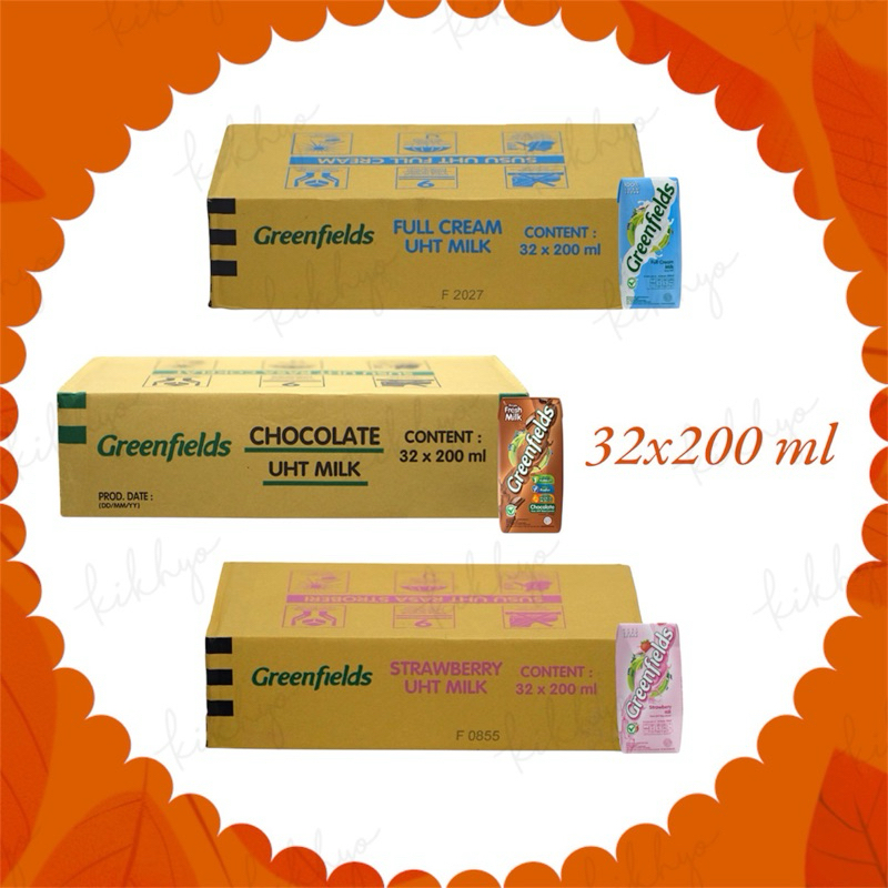 

Susu GREENFIELDS Fresh Milk UHT 200 ml x 1 Karton Isi 32 pcs