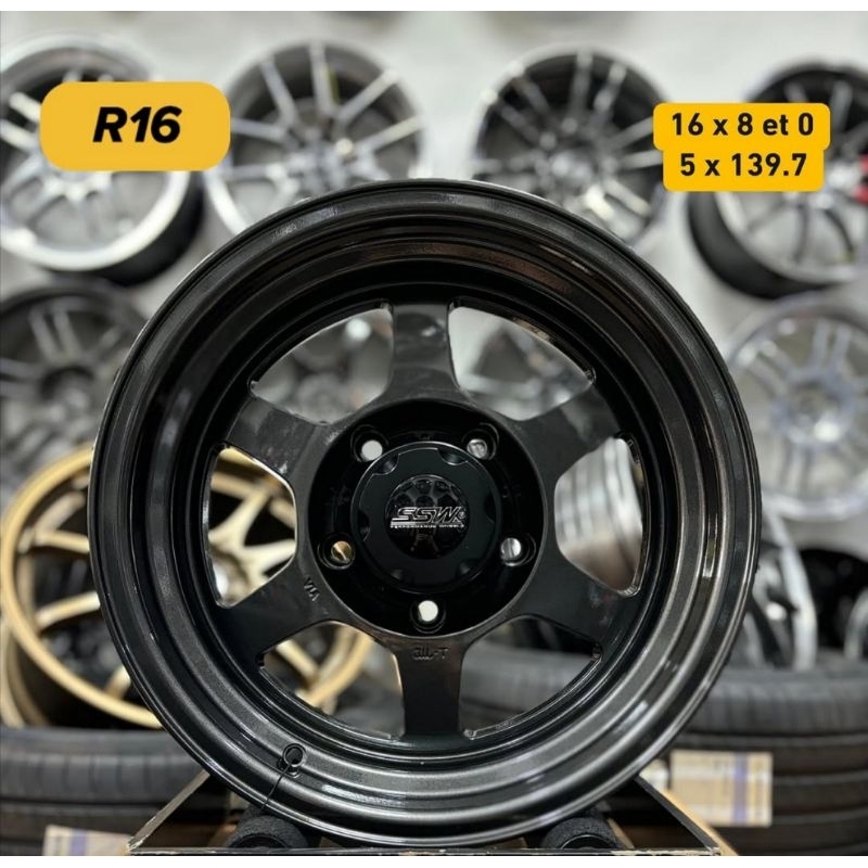 velg mobil ring 16 TE37 PCD 5X139,7 ORIGINAL SSW THAILAND velg racing mobil R16 cocok untuk mobil Fe