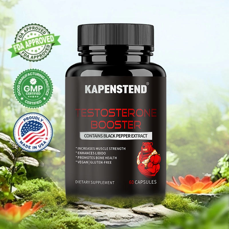 KAPENSTEND Testosterone Booster - Nutrisi untuk Kekuatan & Vitalitas, 2,800mg Total Blend, 60 Kapsul