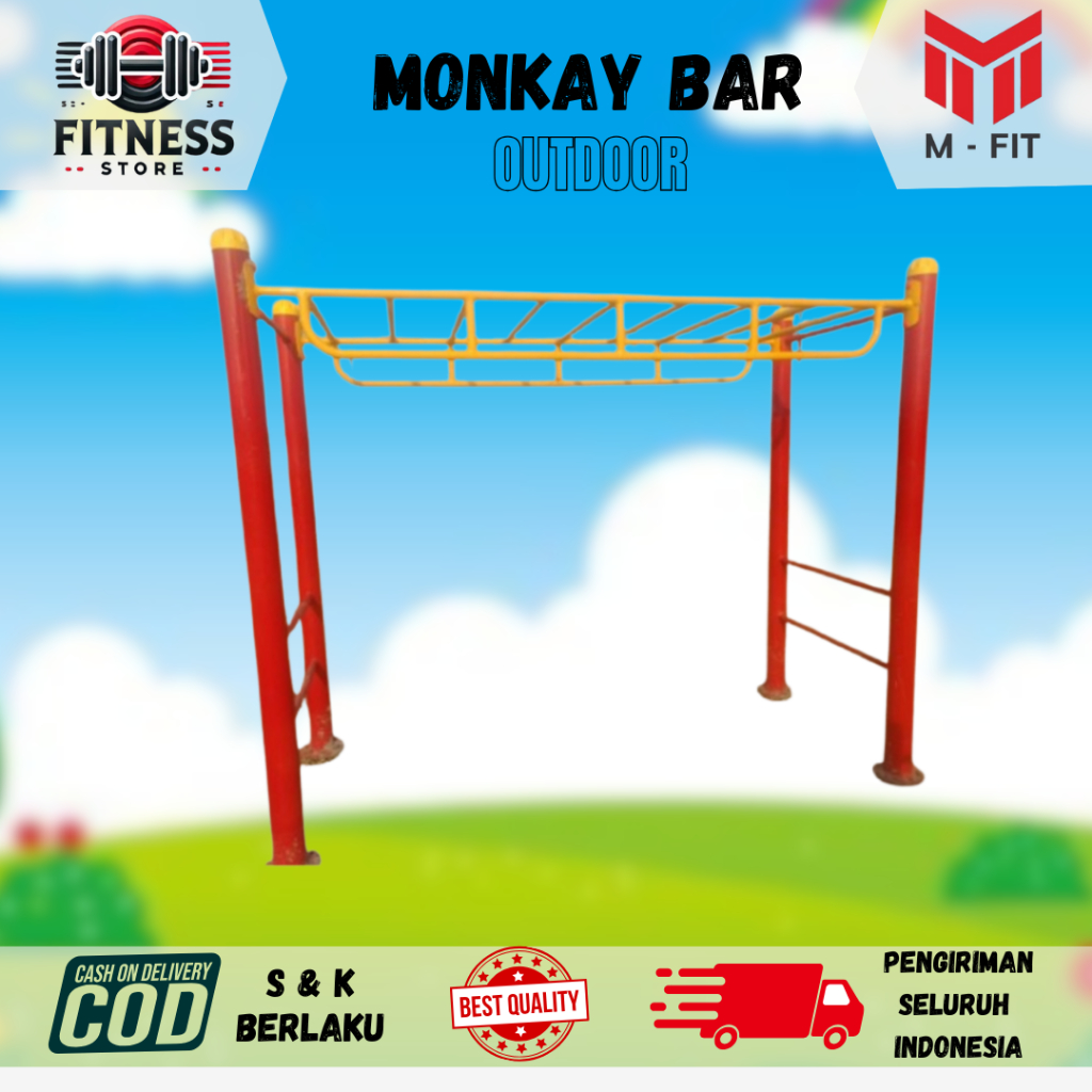 Alat fitness outdoor Monkey Bar - Alat Fitness Taman