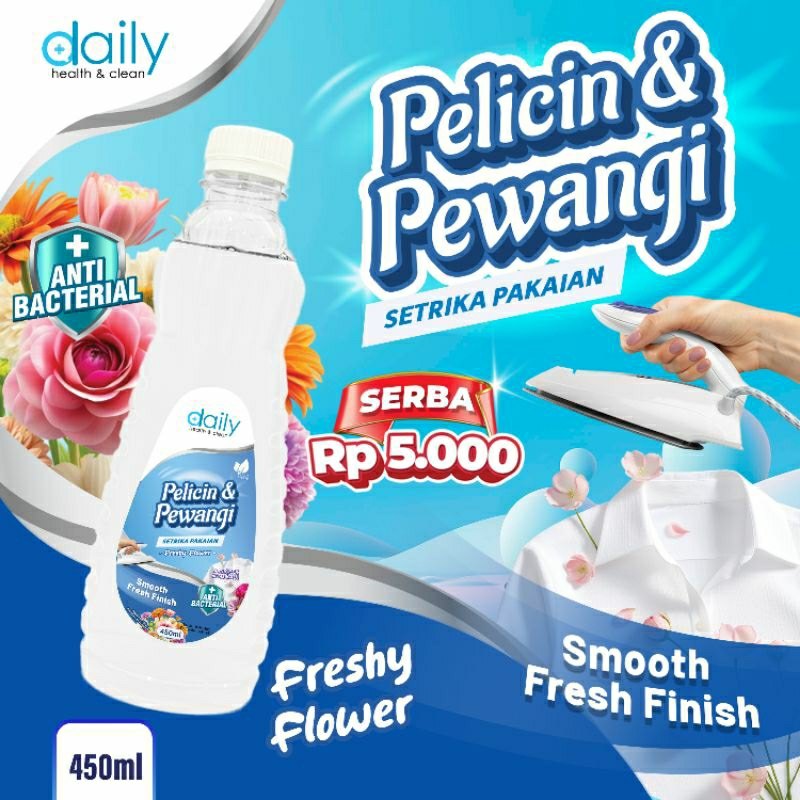 Dbq Pewangi Pakaian Freshy Flower 450ml || Untuk 2-3x Refill Botol Rapika Spray