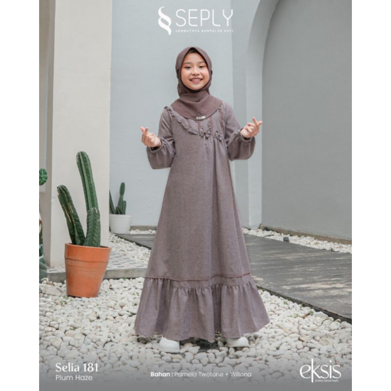 Gamis Anak SEPLY SELIA 181 PLUM HAZE | SARIMBIT KELUARGA EKSIS 285 PLUM HAZE