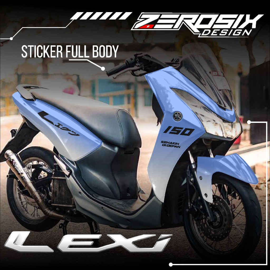 Decal Sticker Motor Yamaha Lexi Full Body - Stiker Lexi 150 Fullbody Skotlet Variasi Motif Simple