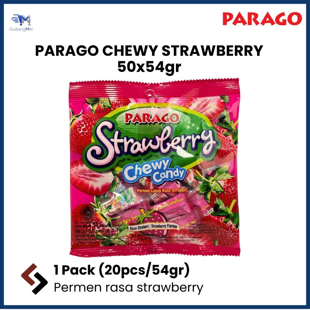 

PARAGO CHEWY STRAWBERRY | PERMEN RASA STROBERI 1 PACK