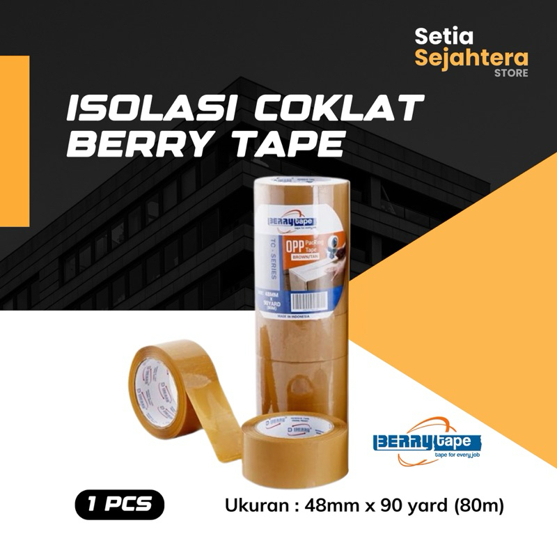 

Isolasi Coklat BERRY 48mm Solatip Lakban Coklat Tebal