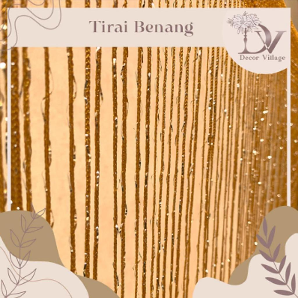 Tirai Benang glitter ukuran 3x3m