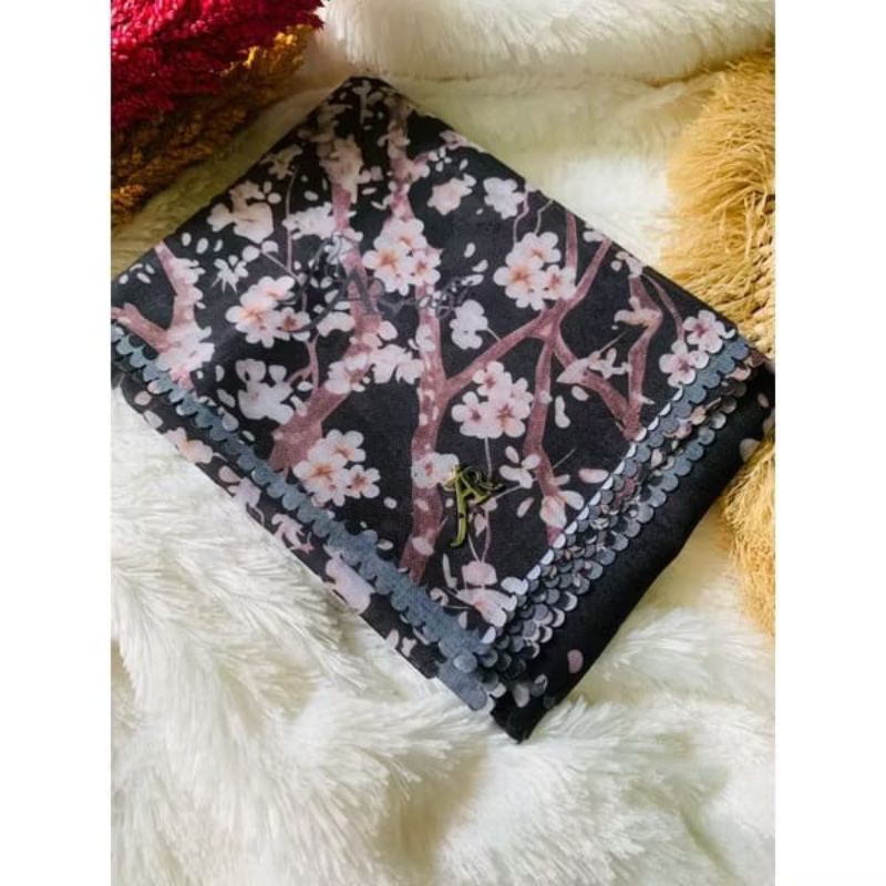 Hijab Arrafi 634 segi empat motif