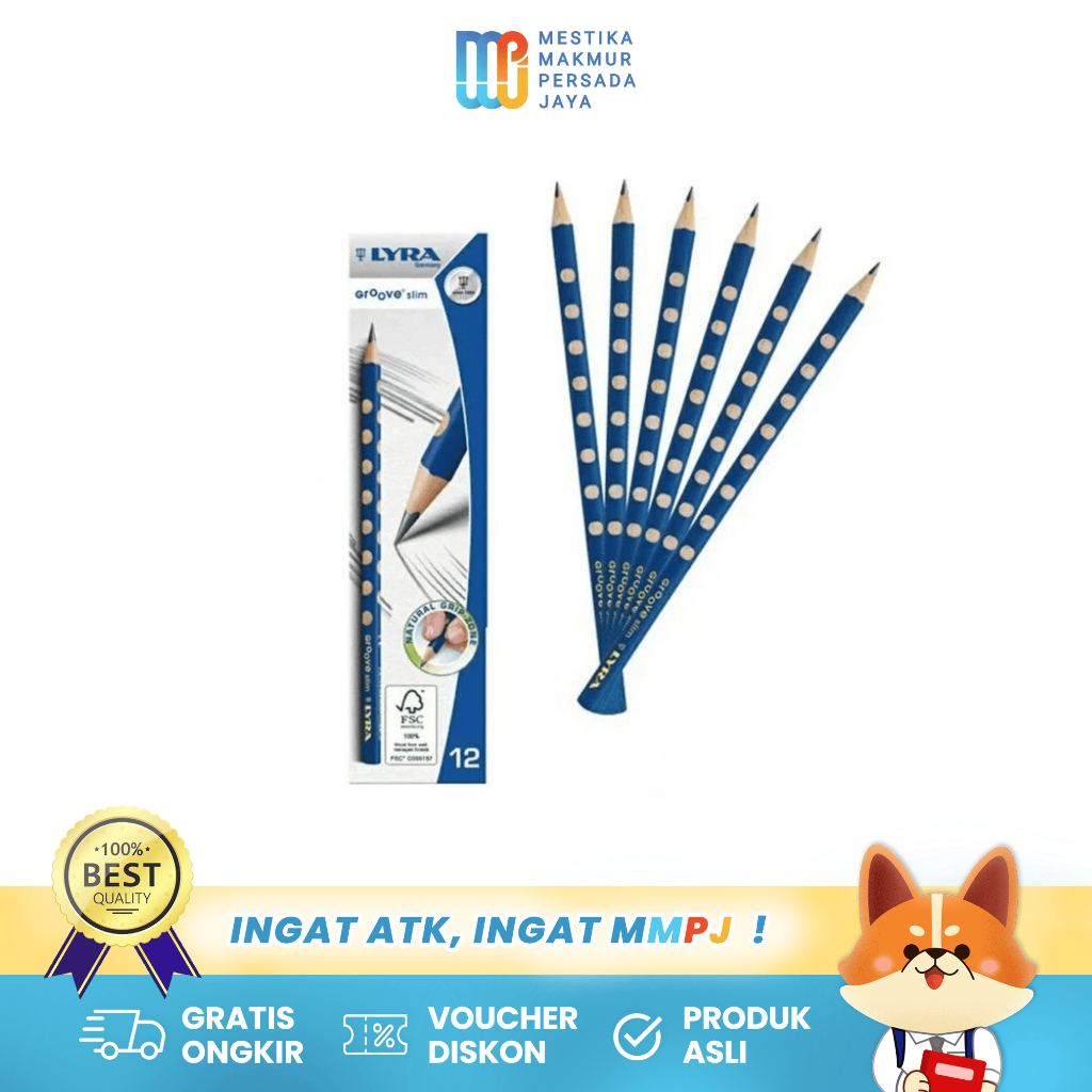 

Lyra Groove Slim Pensil HB Segitiga - 1Pcs 1760100