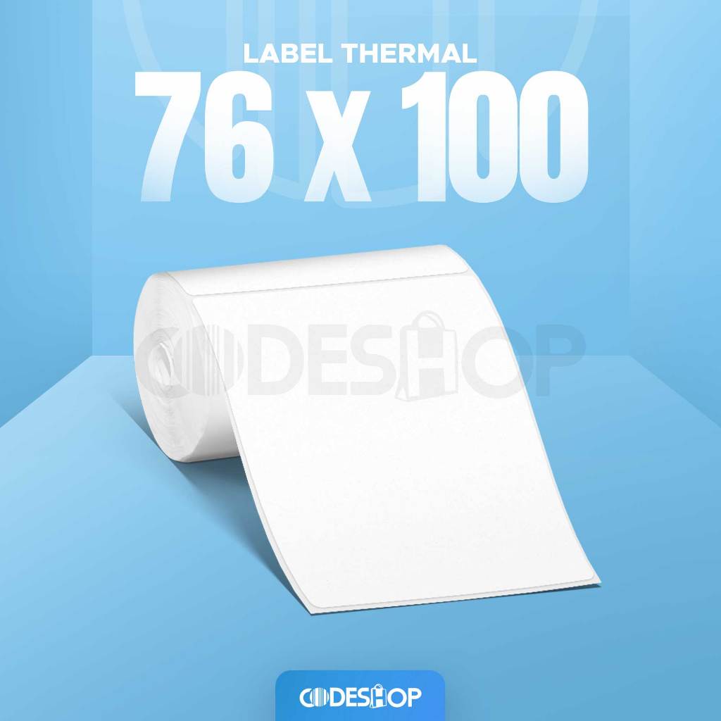 

Label Stiker Thermal 76 x 100 mm Coreless Codeshop 1 Line isi 100 Pcs Tanpa Core Printer Kasir Termal