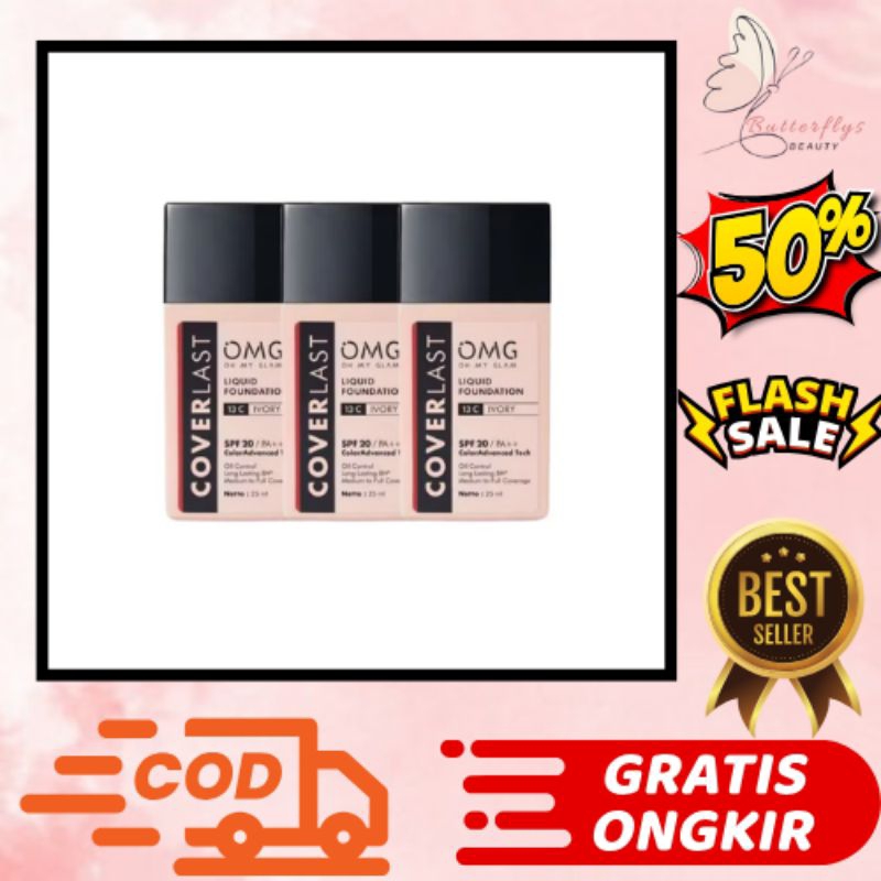 Butterflys - OMG Oh My Glam Coverlast Liquid Foundation/OMG Foundation/Foundation OMG