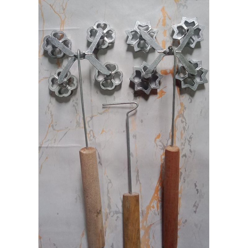 promo cetakan kue kembang goyang isi 4. bungga dan bintang/cetakan kue kering  kembang goyang mini i