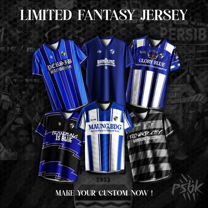 Kaos Baju Jersey PERSIB Vintage Retro Fantasy  Custom, Jersey Bandung, Jersey Fantasy Viking, Jersey