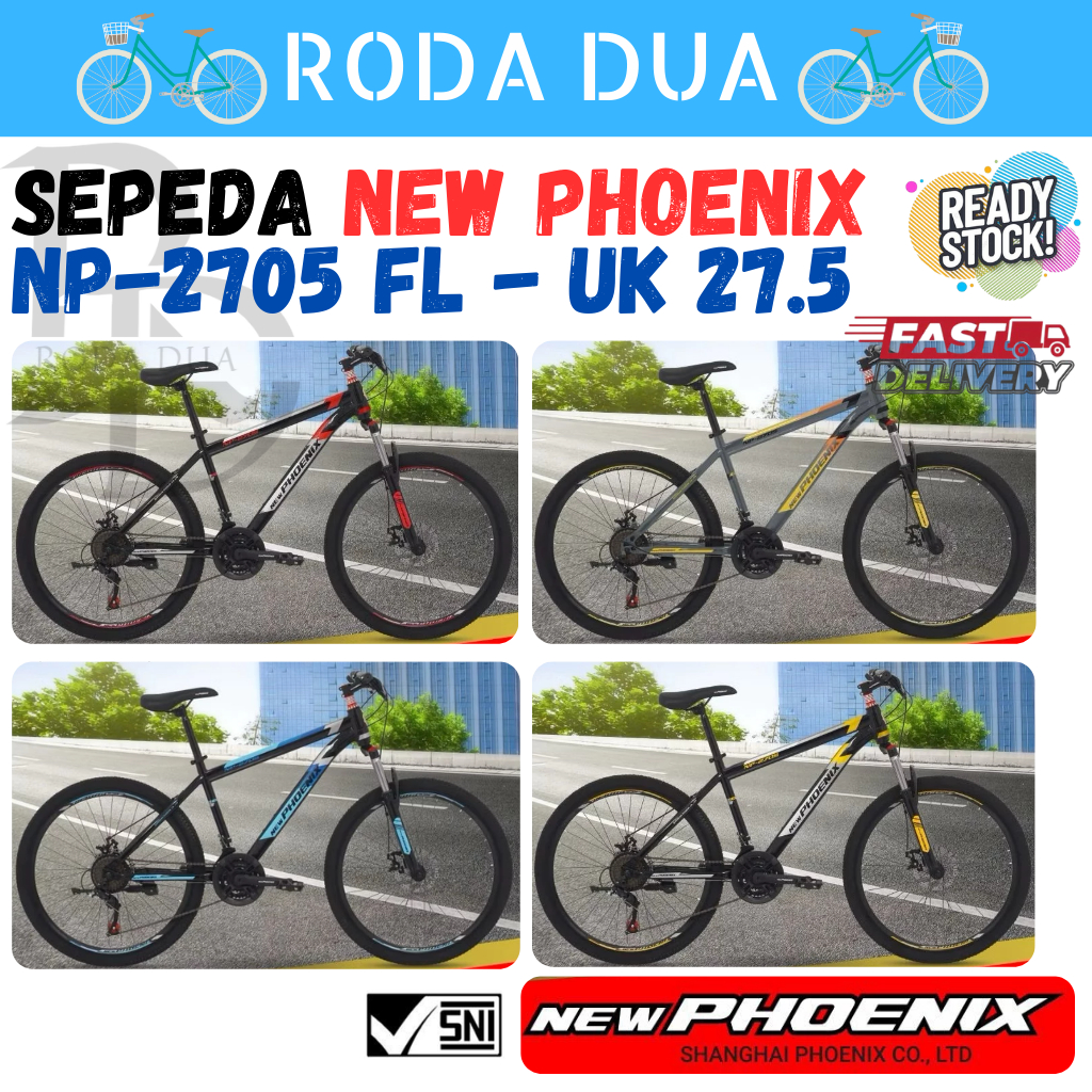 SEPEDA MTB NEW PHOENIX UK 27,5 NP-2705-FL ( 3X7 SPEED) - 4 WARNA