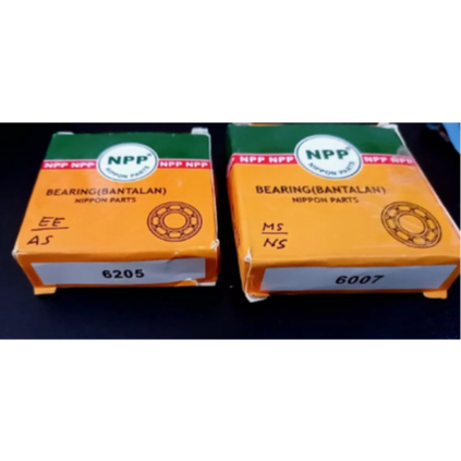 SEPASANG BEARING LAKER LAHER KREK KRUK AS CRANKSHAFT CRANK SHAFT BEAT KARBU BEAT FI F1 6205 6007 NPP
