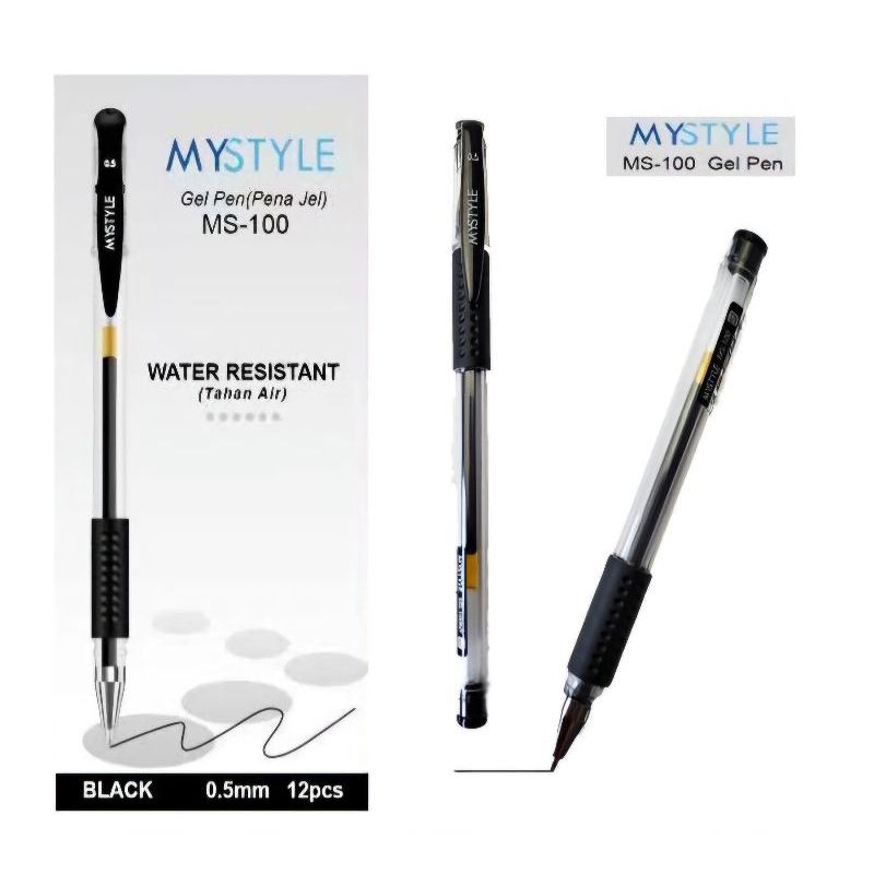 

pulpen tinta warna hitam mystyle