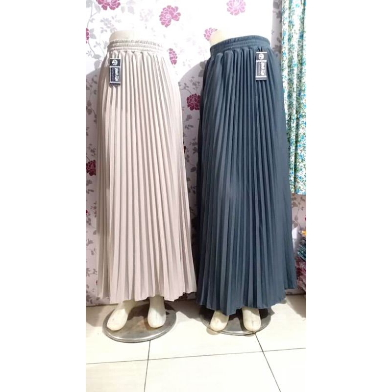 [PREMIUM] Rok Plisket Tebal // Rok Panjang Hyget Plisket // Bawahan Wanita Hyget