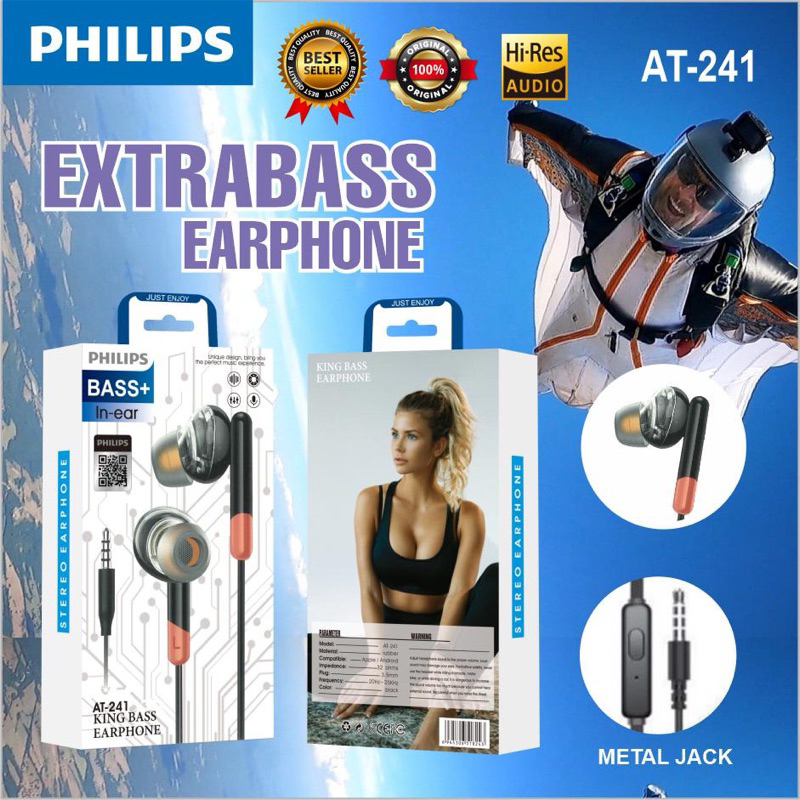 AT hf headset headsfree earphone headphone philips at /headset philips at premium