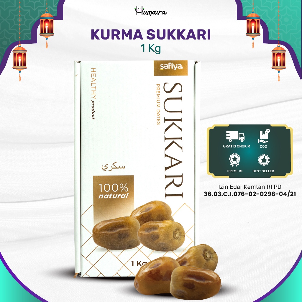 

Kurma Sukari Raja 1 Kg SAFIYA Grade A Premium Al Qossim